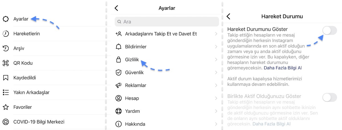 Instagram’da Aktiflik Nasıl Kapatılır?